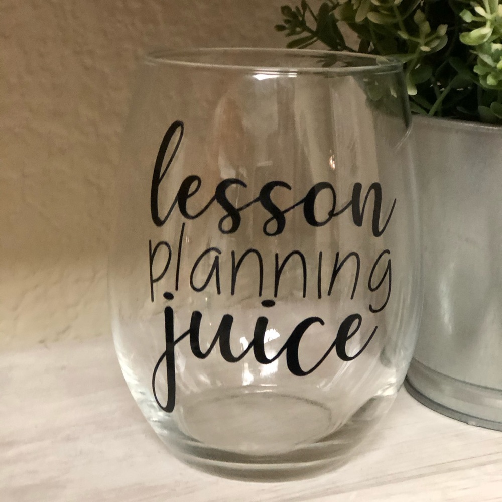 Lesson Planning wine glass